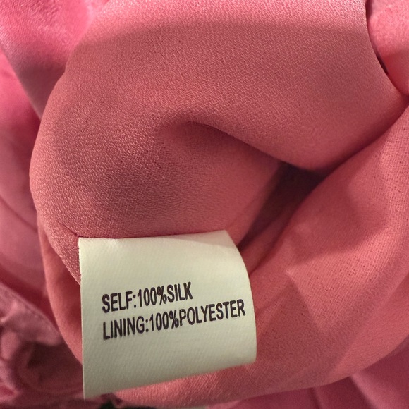 Kay Unger Bright Pink Ruffle Front Sleeveless A-Line Dress Size 14 - Picture 6 of 6